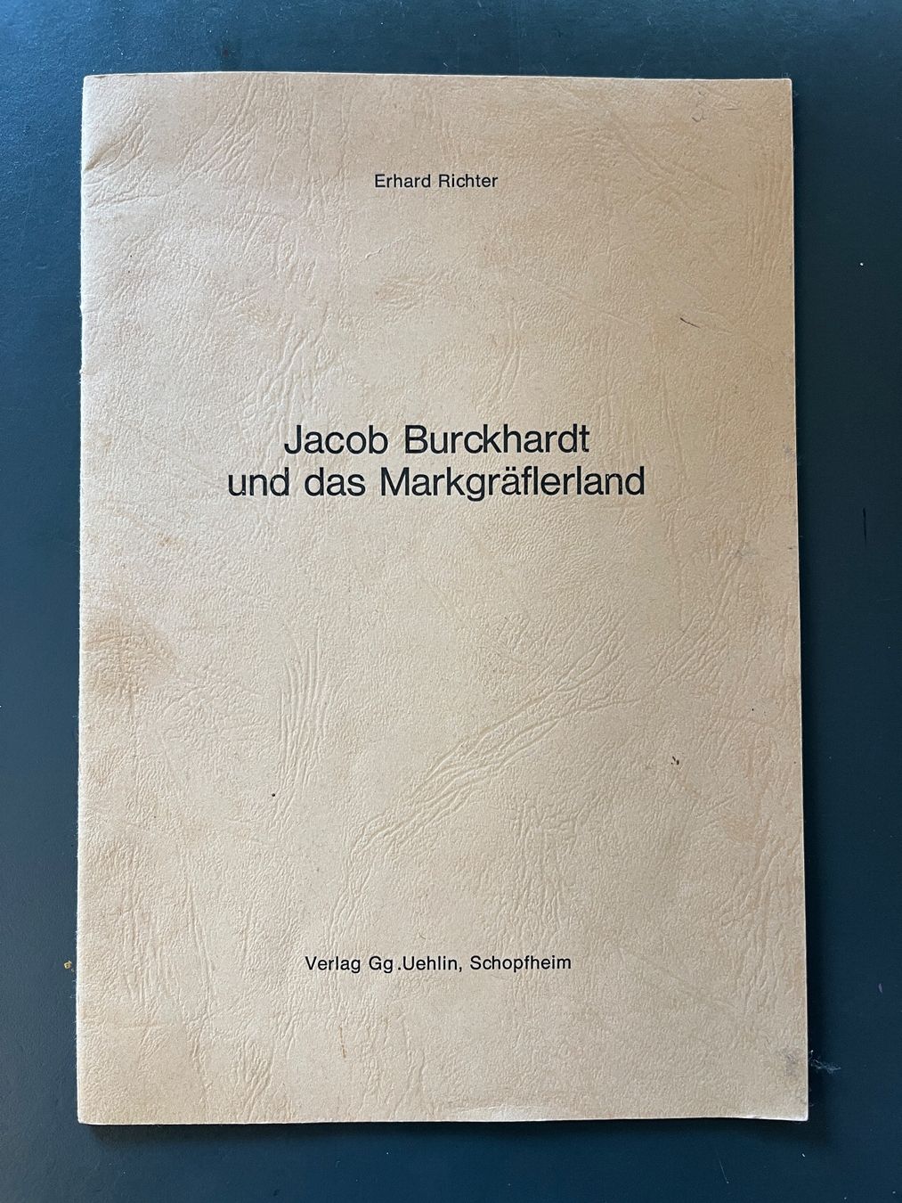 Libri: Jacob Burckhardt und das Markgräflerland – Usato da Zürich venduto da DuA03