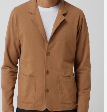 Calida Herren Lounge-Jacke mit Reverskragen in camel Gr M  -