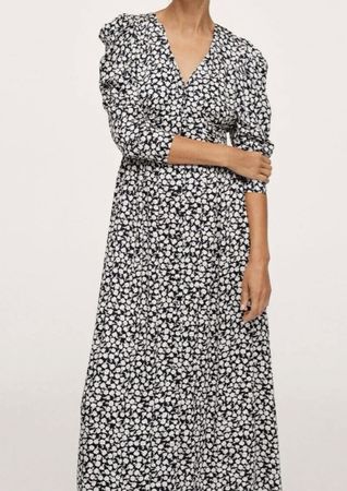 Robe longue en viscose Mango fleurie, taille S - Neuve