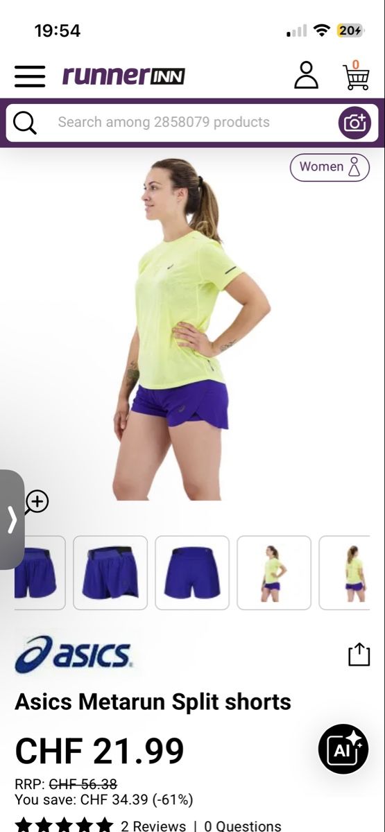 Asics Pantalons: Asics Meta Run Laufshorts Gr. S – D'occasion à Zürich par vintage_for_you 3