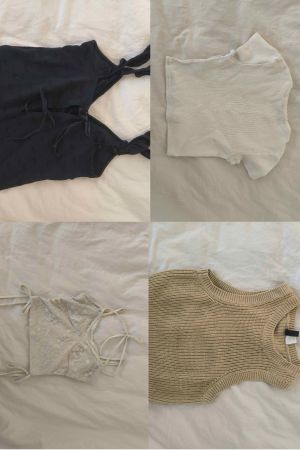 4 Cami-Tops und Crop-Tops