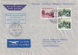 Sonderflug Swissair Genf - Johannesburg - Genf 1947, ab FL
