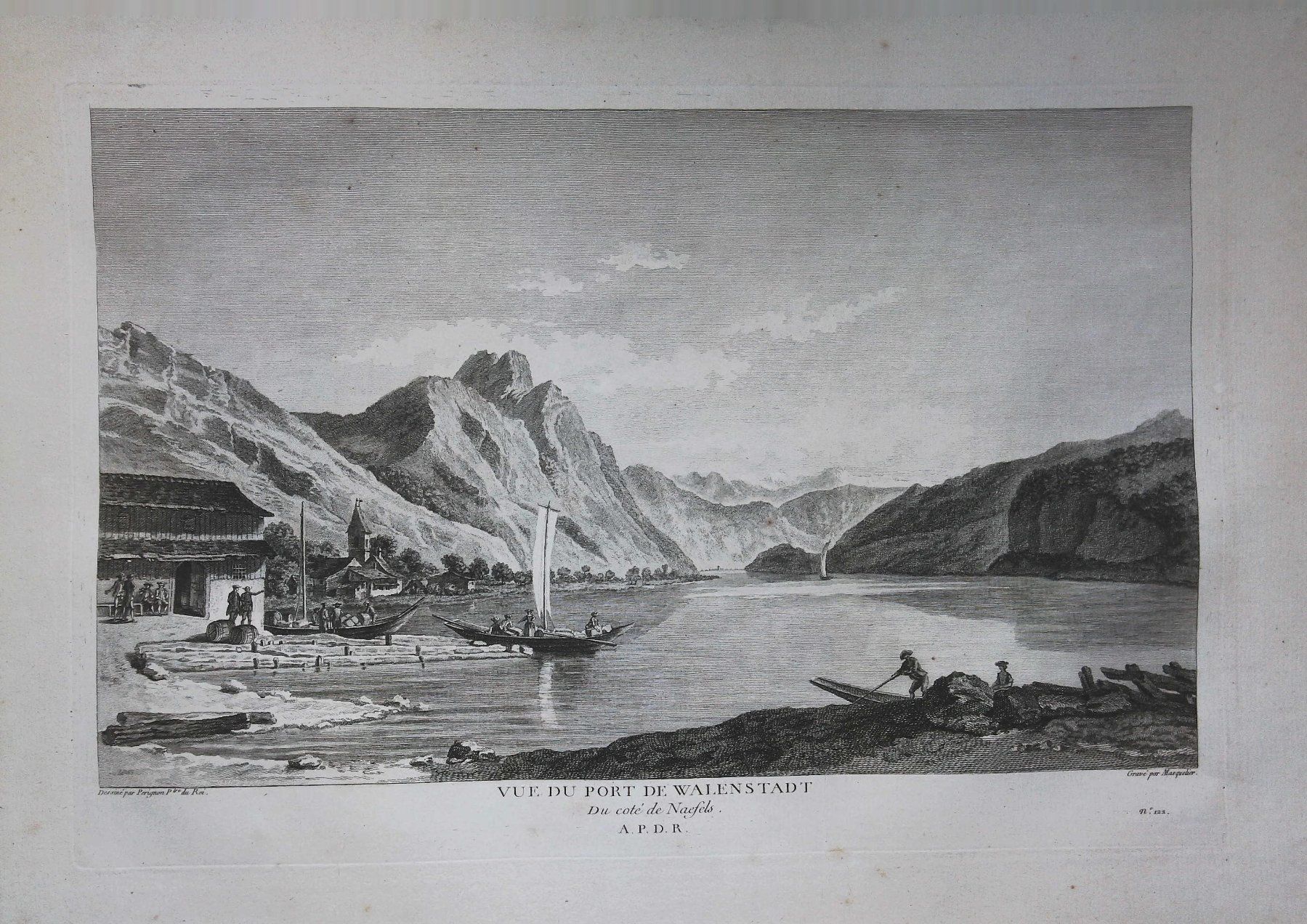 Incisioni: Weesen Originalkupferstich 1780 – Usato da Rafz venduto da Helvet32