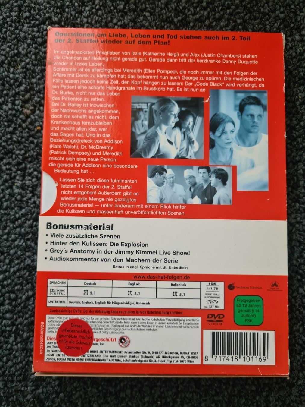 Tutti i DVDs: GREYS ANATOMY STAFFEL 2 TEIL 2 – Usato da Ruswil venduto da Ruck.Zuck. 1