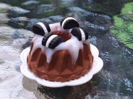 Handmade Oreo Gugelhupf für Puppenhaus