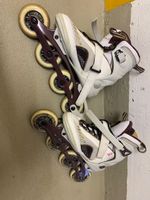 Inlineskates weiss inklusive Knieschoner
