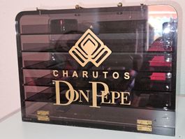 Don Pepe Charutos Humidor / Zigarrenvitrine mit Hygrometer
