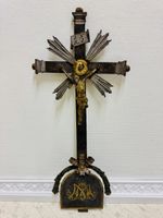 Antikes Kruzifix aus Metall, sakrale Kunst, Rarität!