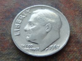 USA ONE DIME 1967