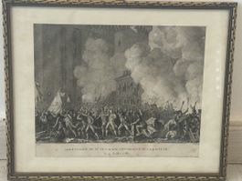 Gravure Révolution Française 1789 - Arrestation de Launay