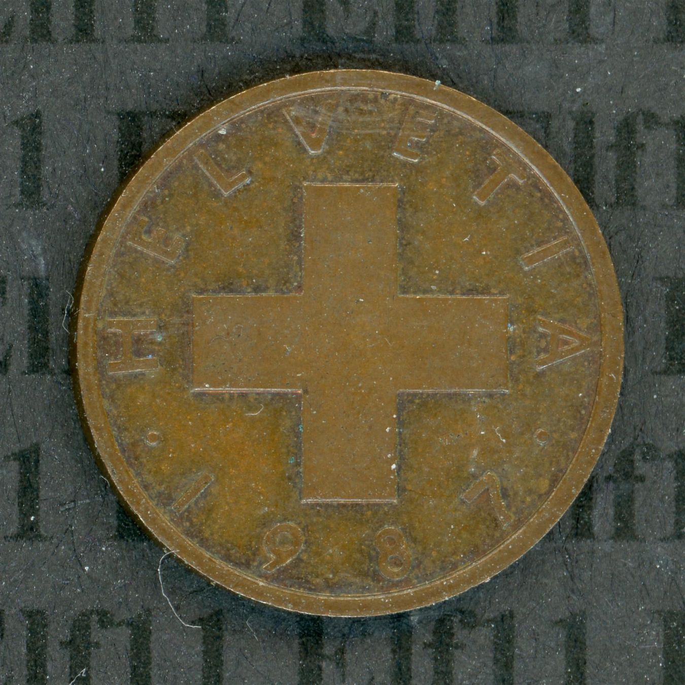 Tutti le monete: CHF___0.01 1987 -vz 1 Rappen – Usato da Widnau venduto da Elf11