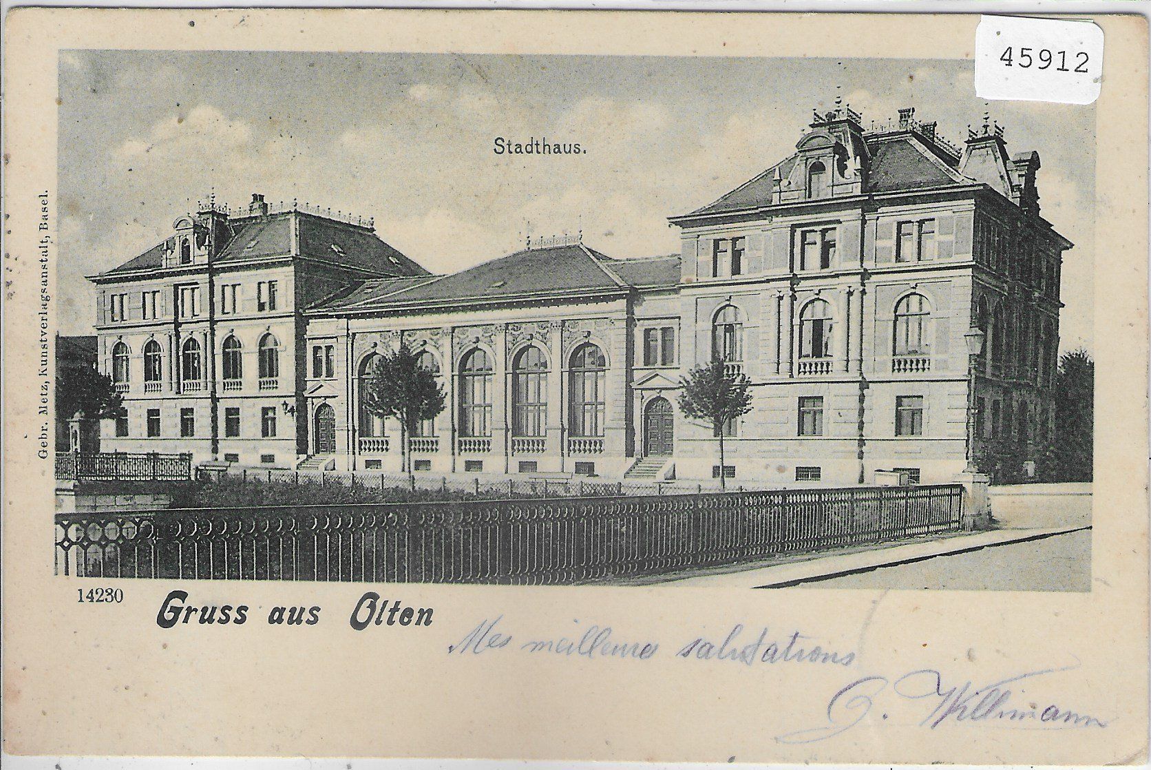 Cartoline postali: Gruss aus Olten - Stadthaus – Usato da Ettingen venduto da Kartenplanet