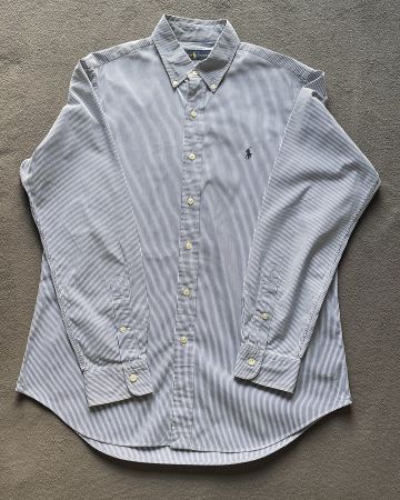 Ralph Lauren Hemd Gr. M Hellblau gestreift