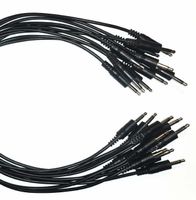 10Stk Eurorack Patchkabel 3.5mm mono jack 19cm schwarz