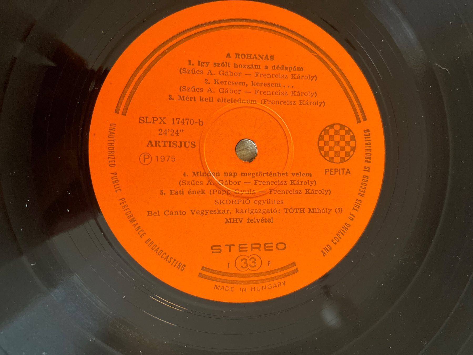 Dischi in vinile: S1308/Scorpio - A Rohanás – Usato da Frutigen venduto da Philippe_jsp 2