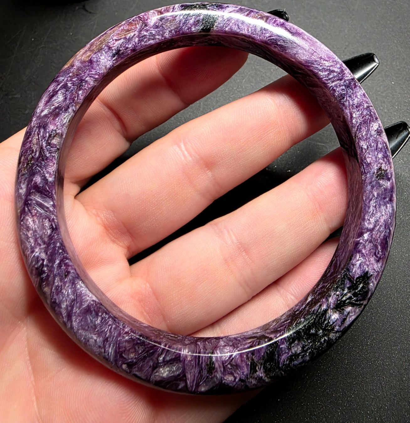 Mineralien & Heilsteine: 💜✨Charoit Armreif Naturstein AAA✨💜 – Neu und originalverpackt aus Matzingen von Shay_Crystalz 1
