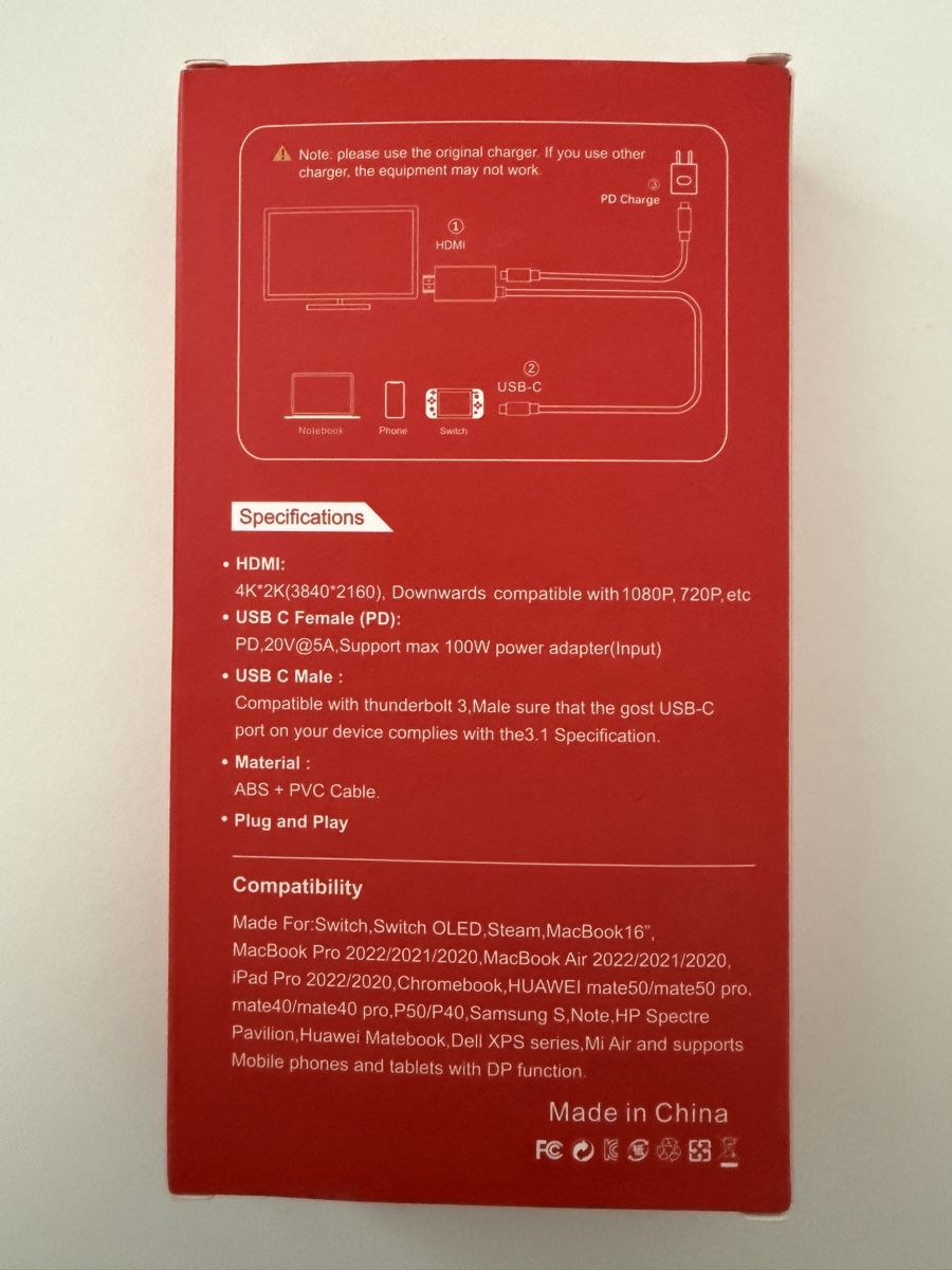Adattatori: USB-C zu HDMI Kabel 2M 4K Switch kompatibel NEU – Nuovo e nell'imballaggio originale da Sins venduto da Gambozino 2