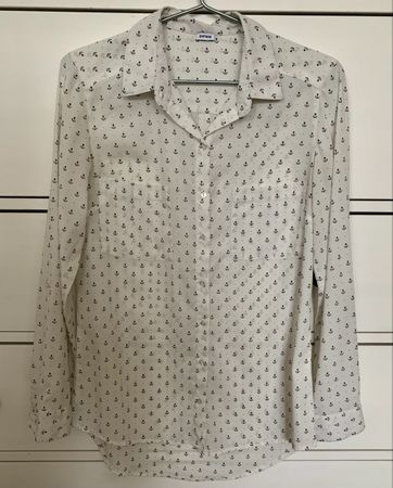 Bluse Ankermuster weiss Grösse 36⚓️