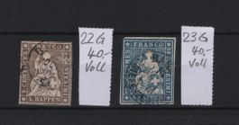 Strubel G / 22G + 23G Vollrand + schön Kat . 80.-