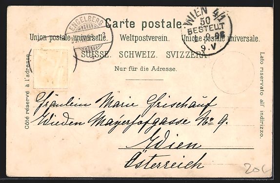 Ansichtskarten: Litho Engelberg, Totalansicht, Hotel Son – Gebraucht aus Berlin von bartko-reher 1
