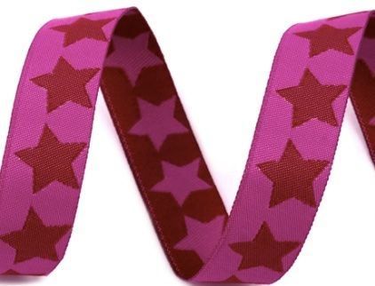 Sonstiges zum Basteln & Handarbeiten: Webband Sterne Violett lila 17mm – Neu und originalverpackt aus Winterthur von nuggi88