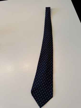 Holt Renfrew Silk Tie - Navy Blue, Excellent Condition
