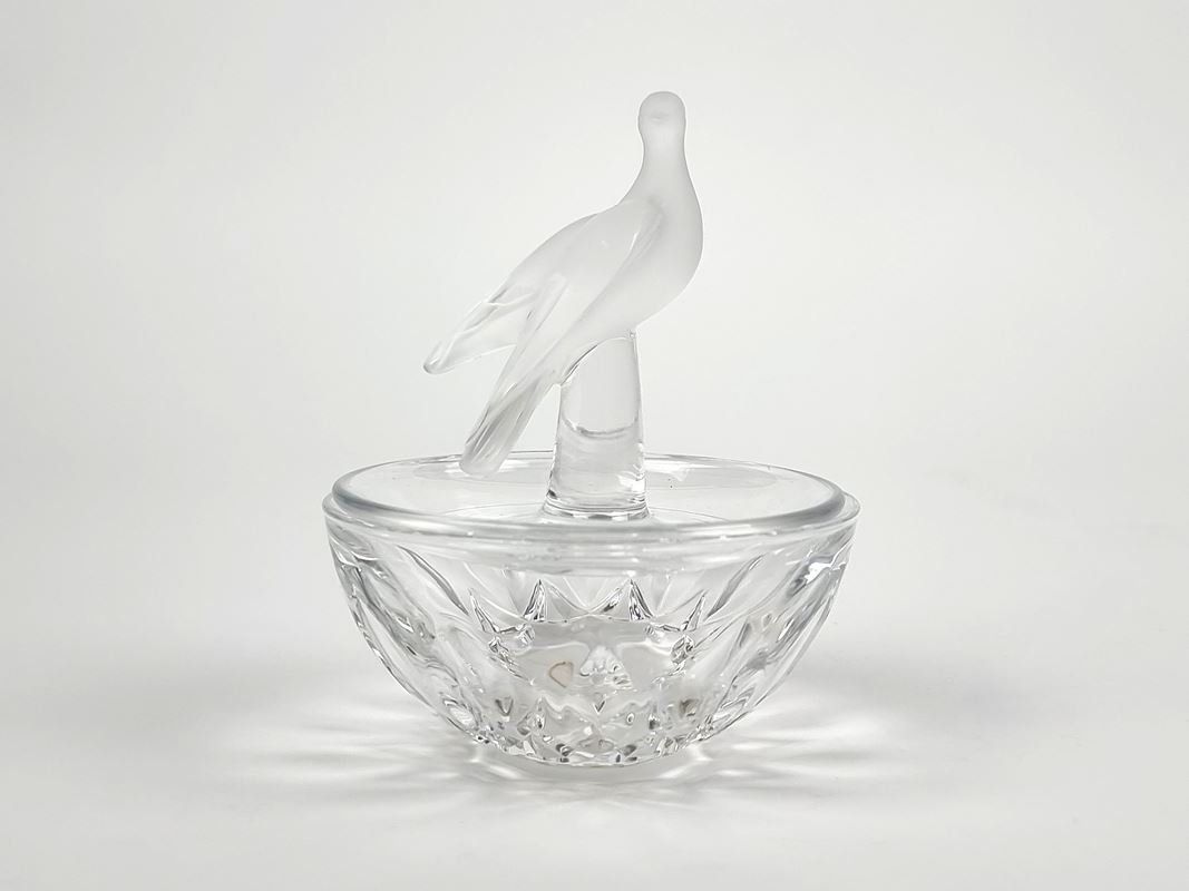 Gläser: Glasdose mit Deckel + Vogel – Gebraucht aus Urtenen-Schönbühl von Restwert_Schoenbuehl
