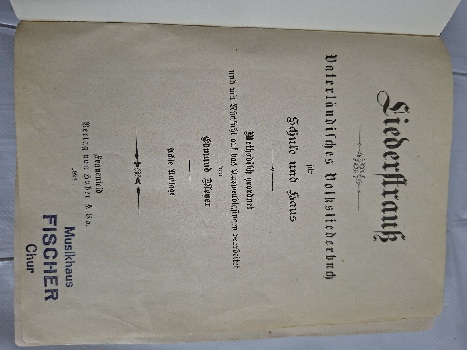 Libri: Liederstrauss von Edmund Meyer, 1925, Schulbuch – Usato da Urnäsch venduto da Ursjack 1
