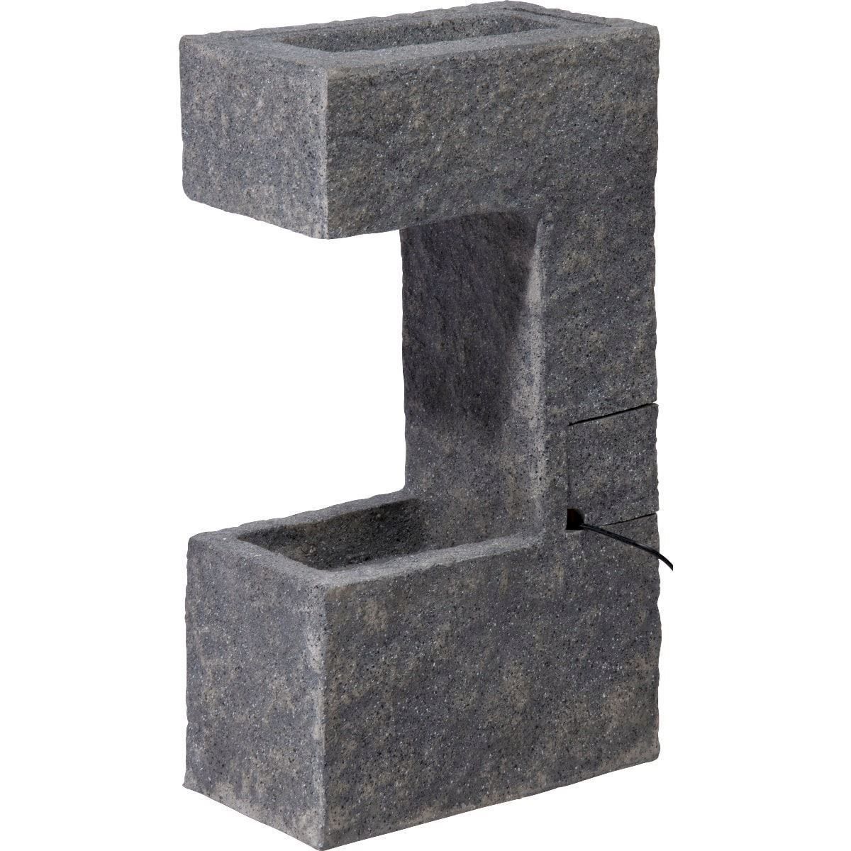Etangs & Fontaines déco.: DOBAR Polyresin-Brunnen eckig mittelgrau – Neuf avec emballage d'origine à Bottighofen par zaap