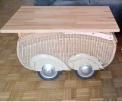 SALONTISCH aus einem alten KINDERWAGEN