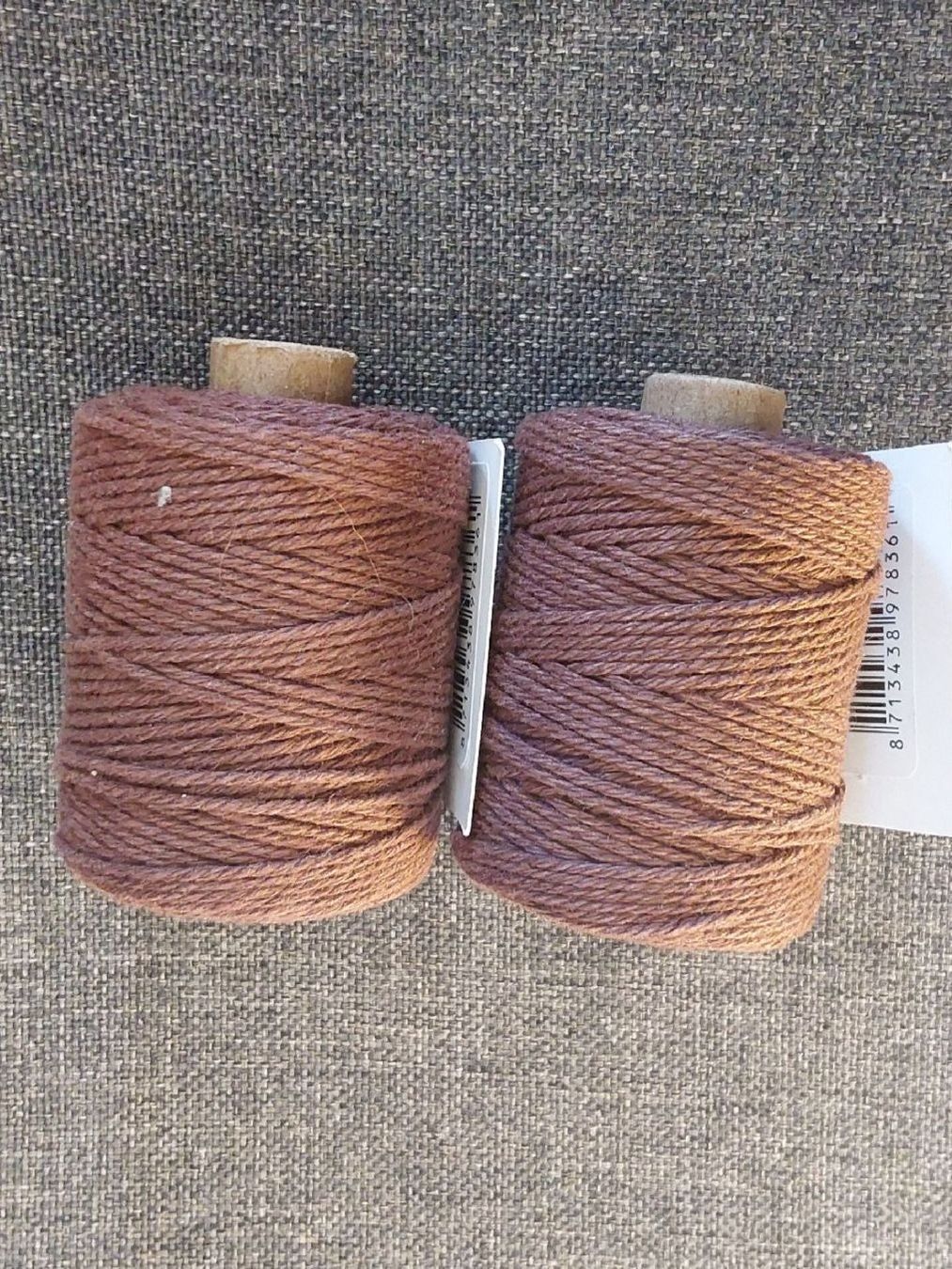 Cordelettes & Fils: 2 Rollen Garn Schnur Baumwolle braun Vivant neu – Neuf avec emballage d'origine à Köniz par scopello12