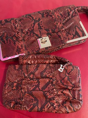 Bally Phyton Clutch mit Beauty Case NEU!
