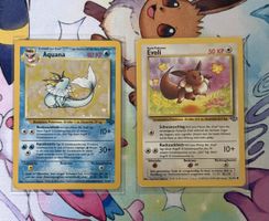 Pokémon - 2x Jungle DE Aquana Holo + Evoli !!!