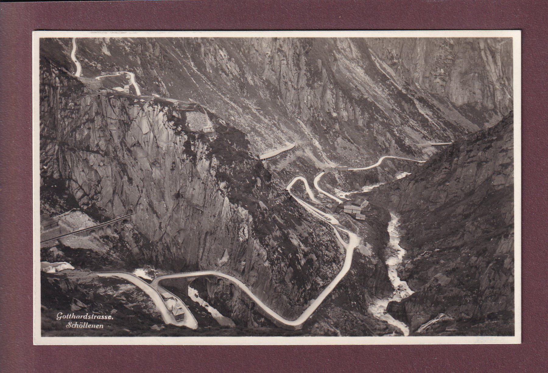 Cartoline postali: Gotthardstrasse - SCHÖLLENEN - 1933 – Usato da Pully venduto da nicecards