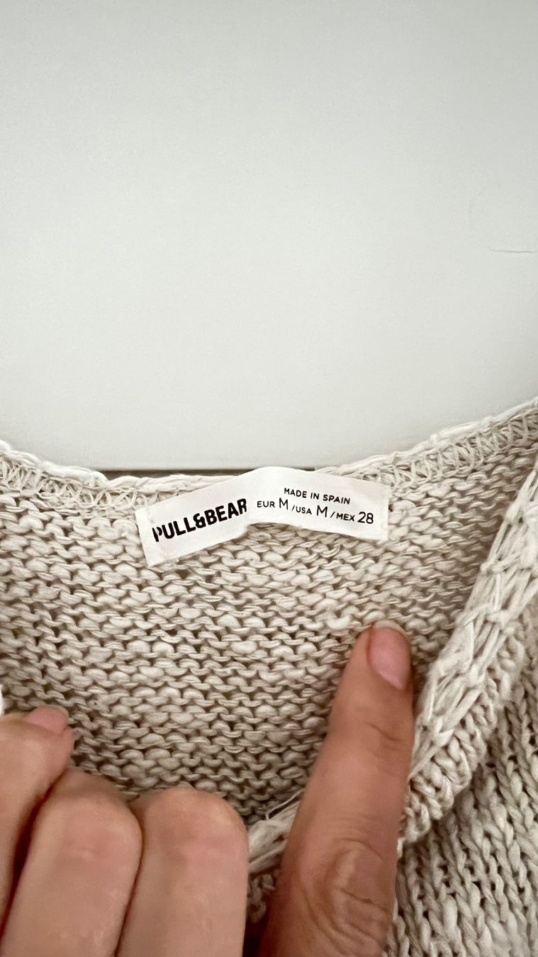 Pull&Bear Kleider: Pull&Bear Sommer Top, Beige gestrickt, Grösse M, Neuwertig – Gebraucht aus Zürich von Lotti243 1