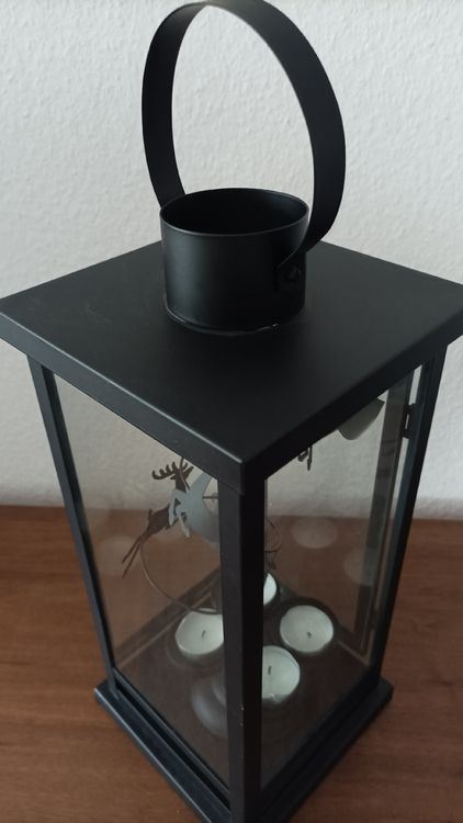 Lanternes: Romantische Windlicht Laterne mit Rehe-Motiv, schwarz – D'occasion à Binningen par ire_7t9y 2