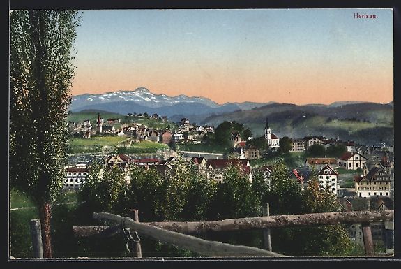 Ansichtskarten: AK Herisau, Panoramablick, 1919 – Gebraucht aus Berlin von bartko-reher