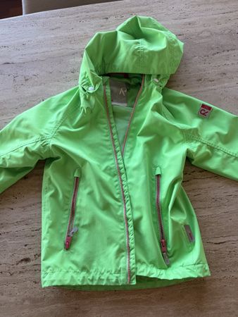 Kinder Regenjacke Reimatec Neongrün Grösse 128 guter Zustand