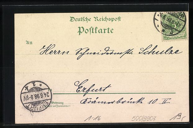 Cartoline postali: Litho Weimar, Karl Alexander von Sachsen – Usato da Berlin venduto da bartko-reher 1