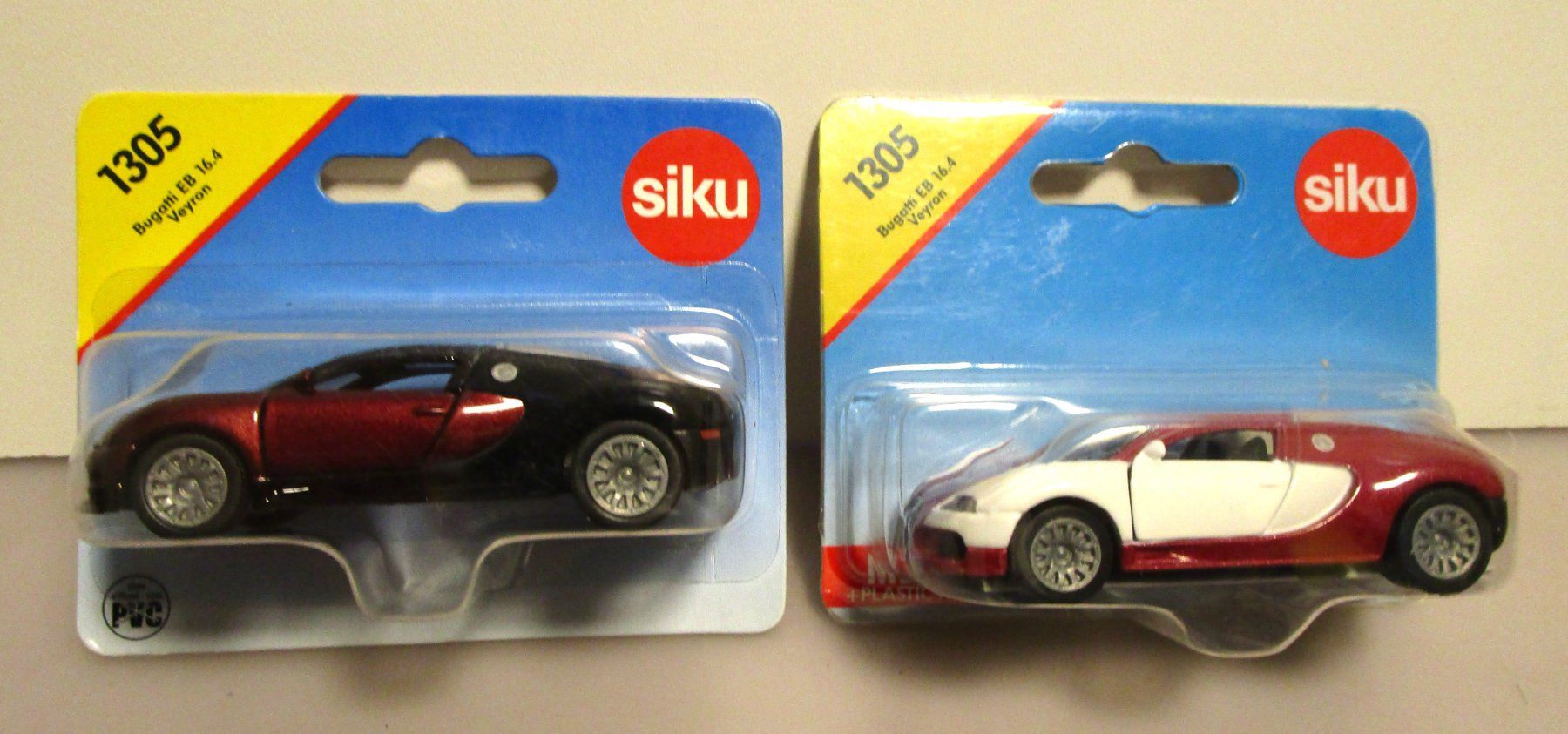Bugatti Modellini d'auto: 2 SIKU BUGATTI EB 16.4 VEYRON - 1305 – Nuovo e nell'imballaggio originale da Chêne-Bourg venduto da breno56
