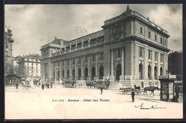 Geneve, Hotel des Postes und Strassenbah