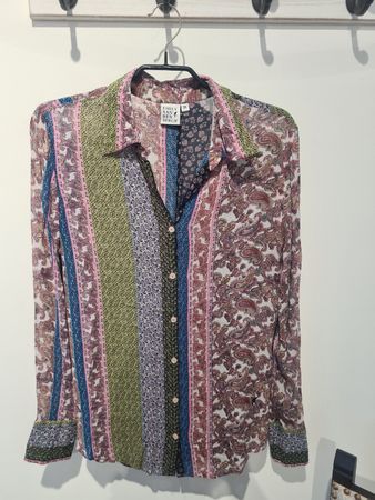 Bluse Damen Emily Van Den Bergh Grösse 38 gemustert 