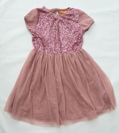 Staccato Festkleid Rosa mit Pailletten & Tüll Gr. 128/134