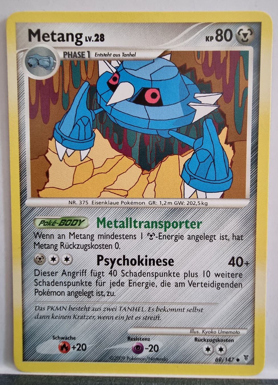 Pokémon Carte collezionabili: Pokémon Metang 2009 - Platin DE 29/147 – Usato da Roggwil BE venduto da S_Cards