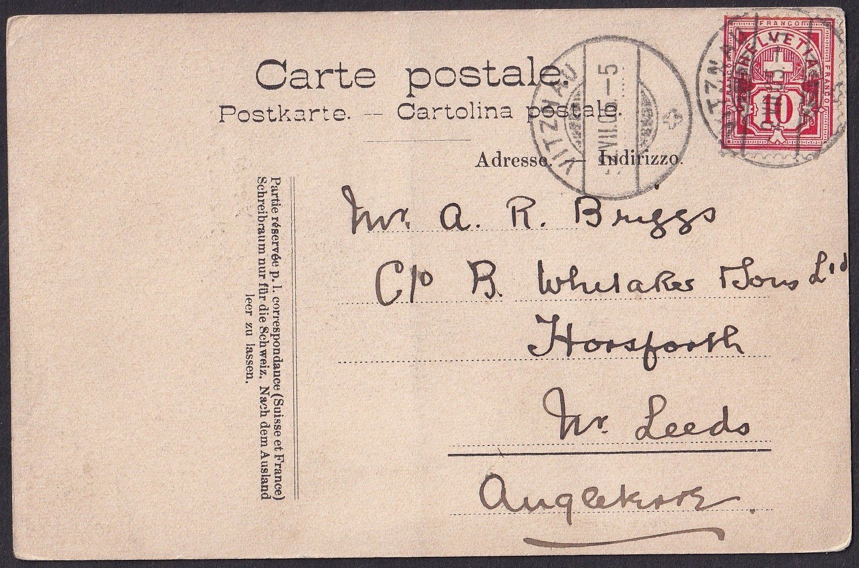 Cartoline postali: Vitznau Park-Hotel mit Dampfschiff – Usato da Olten venduto da clotaldi 1