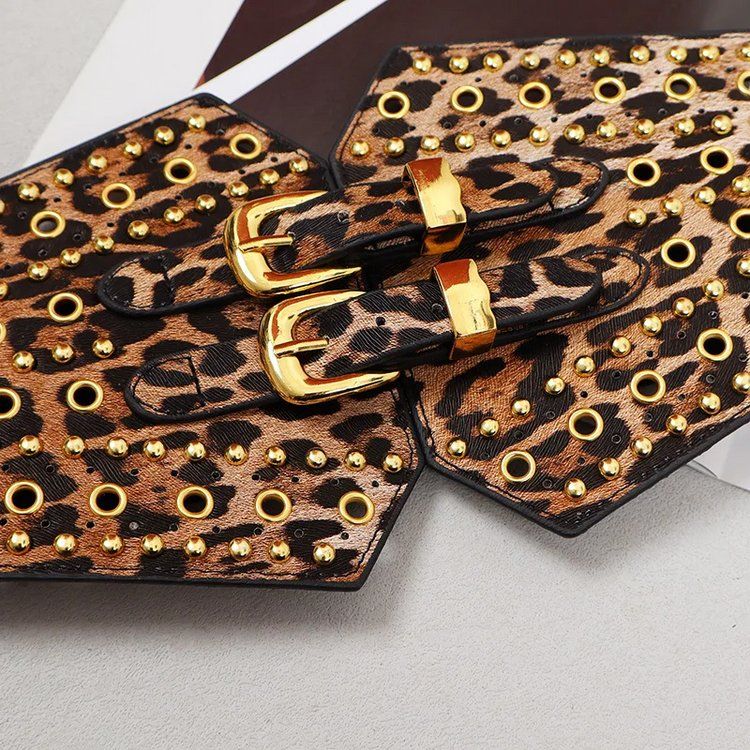 Cinture: Breiter elastischer Gürtel Leoparden Korsettstil – Nuovo e nell'imballaggio originale da Lausanne venduto da FASHION-WORLD-SHOP 2