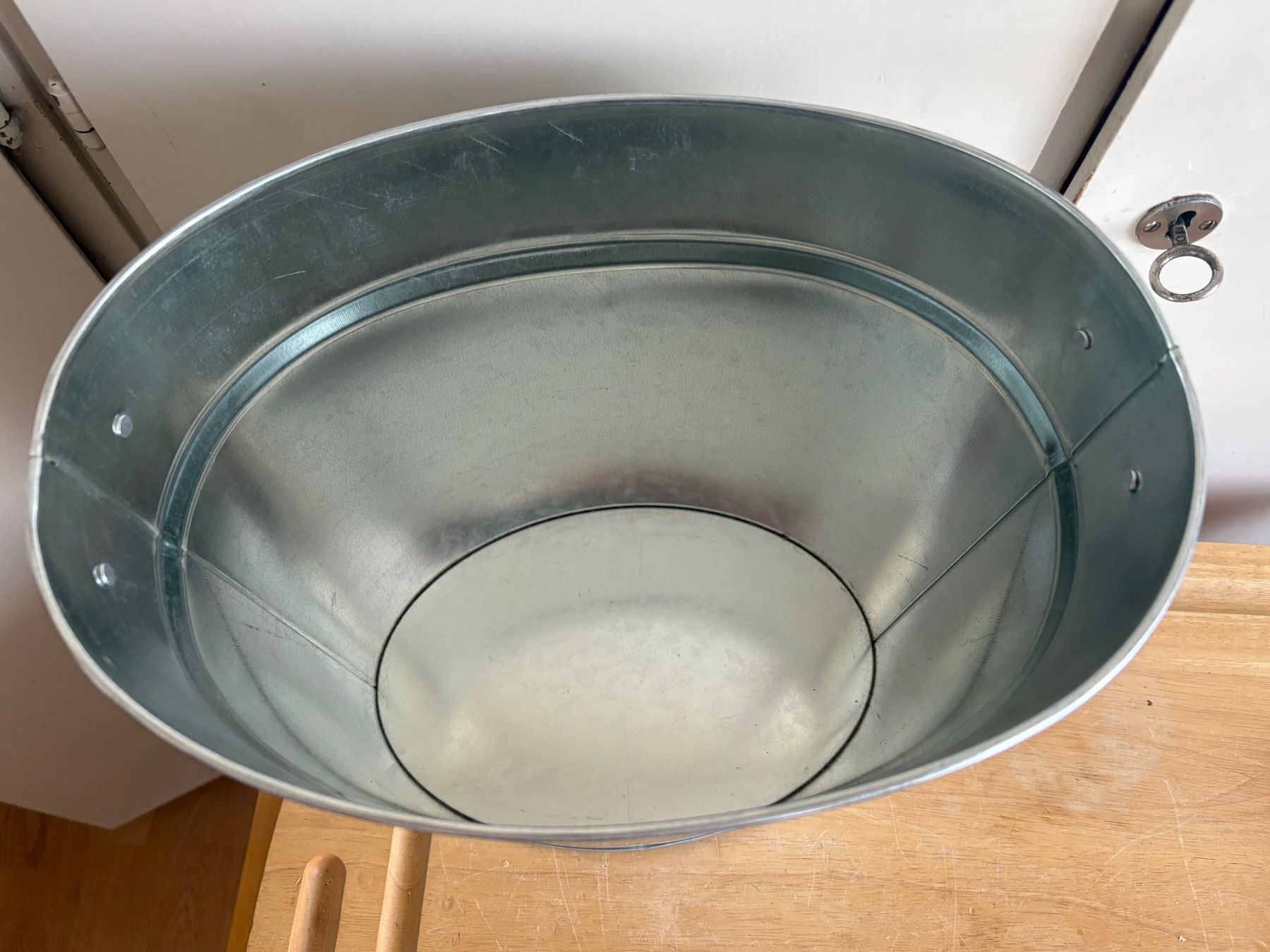 Sonstiges für Haushalt & Wohnen: Zink Eimer mit Deckel oval Metall neuwertig – Neu (gemäss Beschreibung) aus Frick von Rukki 1