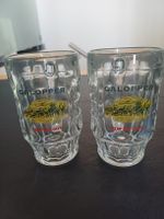 2 Galopper Biergläser Eggenberger, top Zustand, Glas