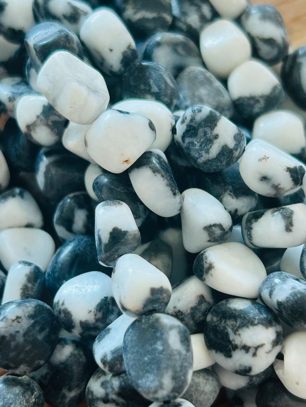 Pietre preziose: Strang echte zebra jasper Nuggets / stone 8-10 mm – Nuovo e nell'imballaggio originale da Niederrohrdorf venduto da Ytobi 2