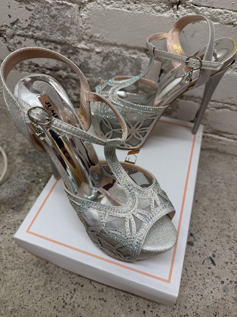 Damenschuhe: High Heels Silver Rhinestone Size 39 – Neu (gemäss Beschreibung) aus Zürich von fio_hcd2 1